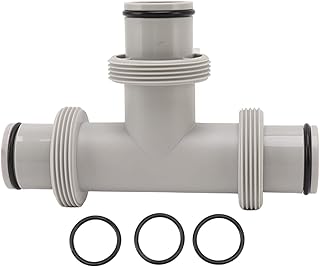 Replacement Hose Adapter, 1.5 Pool Hose Adapter for Above Ground Swimming Pool, 2 in 1 T Shape Pool Hose Connector for Intex Fit for Threaded Connection Pumps & Plunger Valve