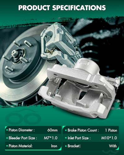 Image of SCITOO 19B3219 Front Left Disc Brake Caliper Assembly w /Bracket For Lexus For IS250 2006-2015