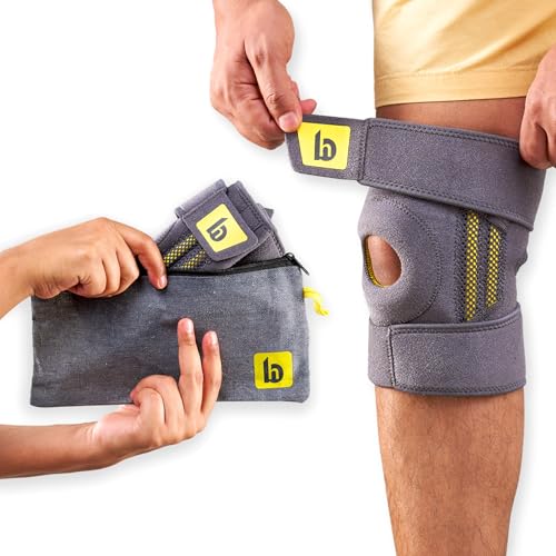 Image of betterhood Premium 4-Strap Knee Brace with Stabilizers | Open Patella Knee Support with Side Hinges | Knee Cap Support for Arthritis, Joint Pain & Post-Surgery Recovery | Adjustable, Anti-Slip (1 Piece)