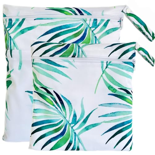 TRASUN Wetbag Kindergarten Nasstasche Windel Taschen Schwimmsachen Nassbeutel Nasse und Trocken Wickeltasche 2er Wasserdicht Waschbar… – Ansicht 1