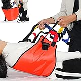 Leetye Mei Transfer Sling Transfer Belt for Seniors, Widened Back Curve Design Transfer Belt for Movement, Transfer Boards for Bedridden Patient, Back Lift Belt for Patient Care (Orange)