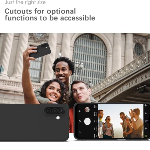 Image of YATWIN Silicone Case for Samsung Galaxy A17 4g /5g, Soft-Touch, Shockproof, DustProof, Antiskid Phone Cover for Samsung Galaxy A17 4g /5g - Black