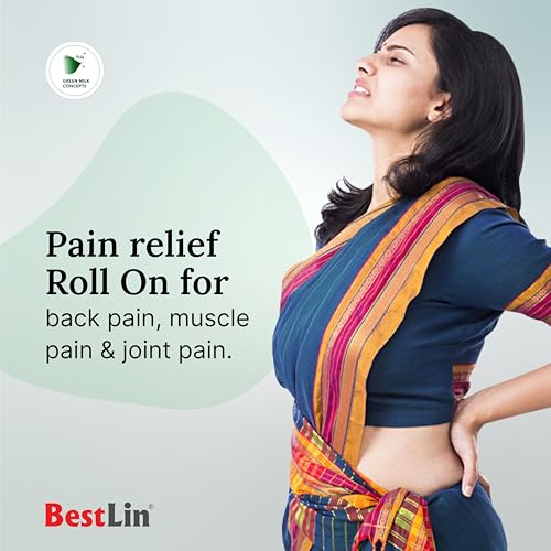Image of Green Milk BestLin Ayurvedic Pain Relief Roll-On Liniment for Joint & Muscle Care, 50 ml (Pack of 2)