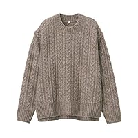 無印良品 ヤク入りウール ケーブルセーター レディース S モカブラウン Ocruyo オクルヨ