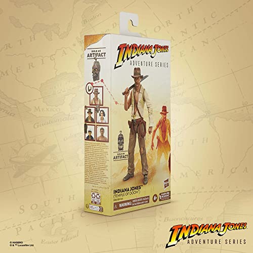 Hasbro Indiana Jones Adventure Series, Action Figure Di Indiana Jones Da 15 Cm Ispirata A Indiana Jones E Il Tempio Maledetto (F6066) - 8