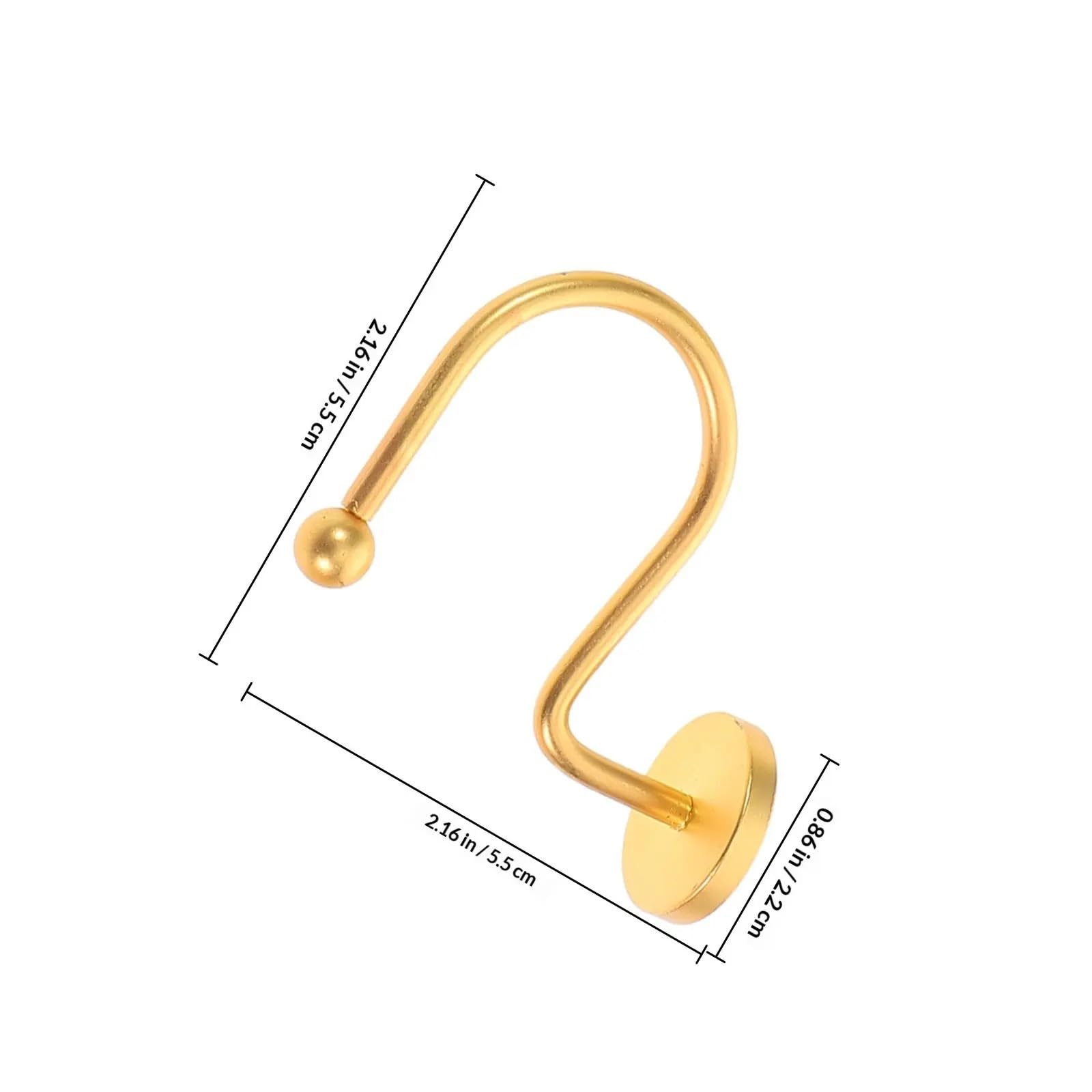 Anelli per Tenda da Doccia Ganci for tende da doccia 12 pezzi | Ganci decorativi for aste da bagno con anelli metallici dal design a bottoni rotondi