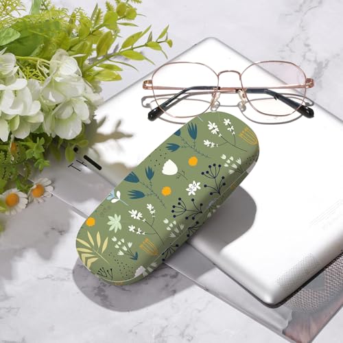 Image of Glasses Case Hard Shell,Portable Protective Eyeglasses Case, Eyeglass Holder Box with Cleaning Cloth,for Women Men