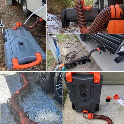 Image of Acouto RV Sewer Hose Elbow with Lid 90 Degree, Easy Installation Sewer Hose Connector, Suitable for Yacht