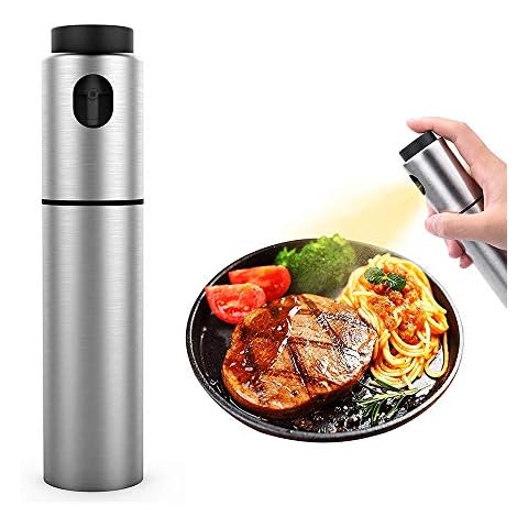 Emual Olive Oil Dispenser Stainlness Steel Oil Sprayer Vinegar Bottle for Cooking Food-Grade Oil Sprayer Misters Air Fryer,Salad,BBQ,Frying,Baking Cover
