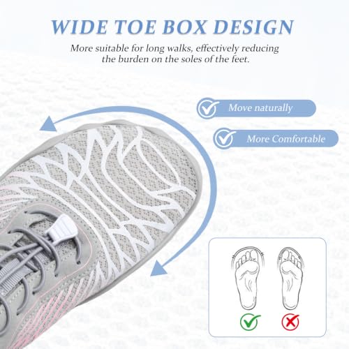 Image of Barefoot Shoes for Women & Men, Grounded Walking Hiking Barefoot Shoes, Wide Toe Box Non-Slip Water Athletic Footwear, Comfortable Vitality Barefoot Footwear, Trail Running Sneakers Unisex