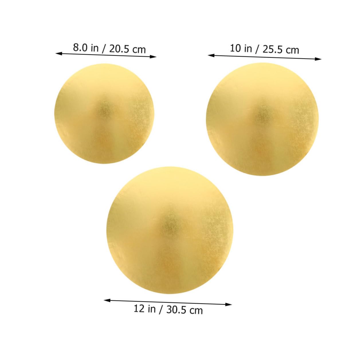 CIYODO 3Pcs Round Cake Board Cake Drum for Mousse Dessert Display Smooth Surface Lightweight Portable for Birthdays Weddings