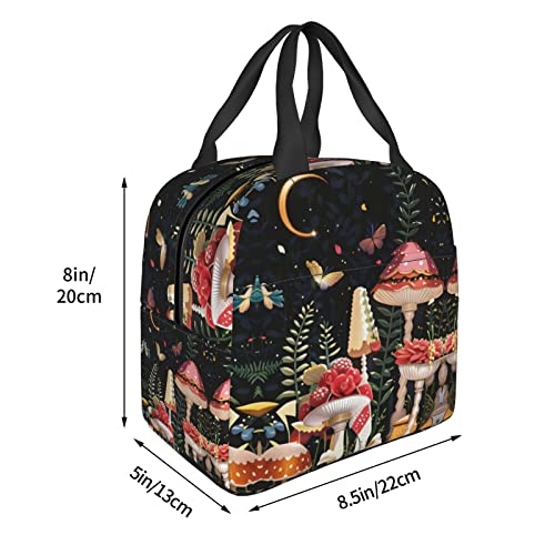 Yrebyou Mushroom Lunch Bag Women Lunch Box Insulated Cooler Reusable Container Waterproof For Work Office Travel Picnic #TOP2