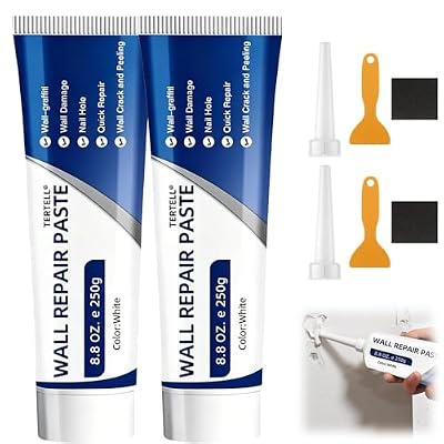 TTCHANG 2026 New Efficient Drywall Repair Kit with Scraper, Quick Drying Wall Mending Agent for Holes & Cracks, White Spackle Wall Repair Paste for DIY Home Fix,2PCS