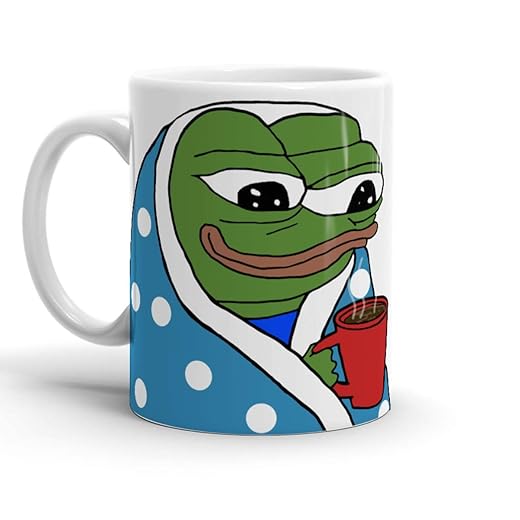 ANYSTICK Mug Coffee Ceramic Peepo Birthday Cups Tea Travel 11 15 Oz Coffee Mugs Gifts For Friend Family Christmas