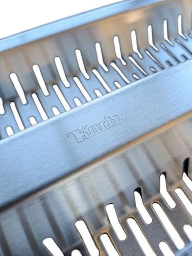 Koch #93 Rostfreie Flavour Bar W-Form 376x178x37mm - Ersatzteil für Burnhard Fred Serie: Fred Basic, Fred Deluxe, Fred Jr, Big Fred Basic, Big Fred Deluxe, Massiver V2A Edelstahl - Stärke 1,25mm 800g