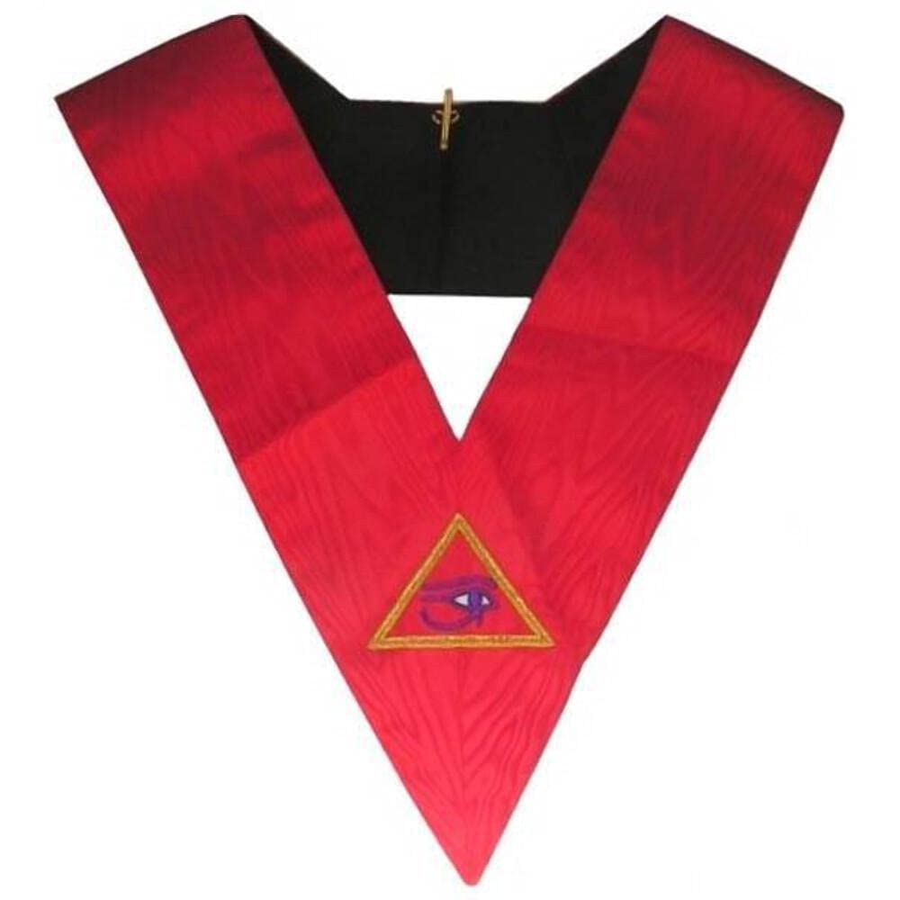 Bricks Masons 90th Degree Memphis Misraim French Regulation Collar - Hand Embroidery