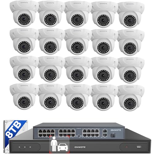 ONWOTE 32 Channel Security Camera System, AcuSearch, 12MP NVR, 20x 5MP Audio PoE IP Cameras, AI...