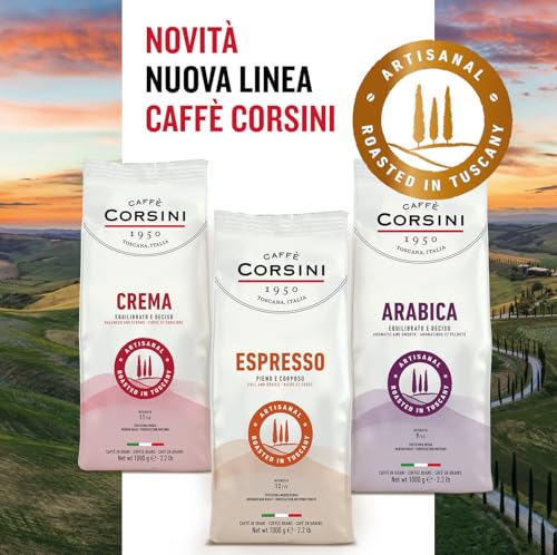 Caffè Corsini - Kaffeebohnen 1 kg Espresso, Klassische Mischung aus Arabica und Robusta, Mittel-dunkle Röstung… – Ansicht 5