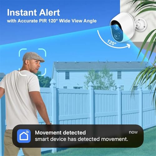 Cámara de seguridad WiFi para exterior a batería con Tuya Smart Life y 128G 6
