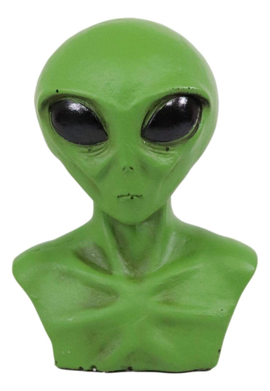 Amazon.com: Ebros UFO Invader Green ET Roswell Alien Bust Mini