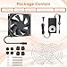 KEYFANCLUB 80mm Small Computer Fan with AC Plug, 110V 120V 220V 240V Fan with Speed Controller, Cooling for Gaming PC, Modem, Cabinet, Terrarium, Greenhouse