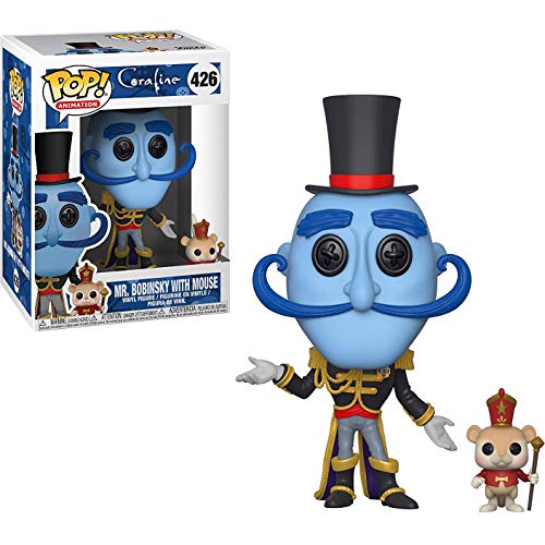 Funko Mr. Bobinsky w/ Mouse: Coraline x POP! Animation Vinyl Figure & 1 PET Plastic Graphical Protector Bundle [#426 / 32825 - B]