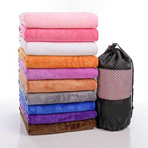 Toalhas de suor WINOMO 70 x 140 cm de microfibra antiderrapantes para academia e exercícios (rosa es