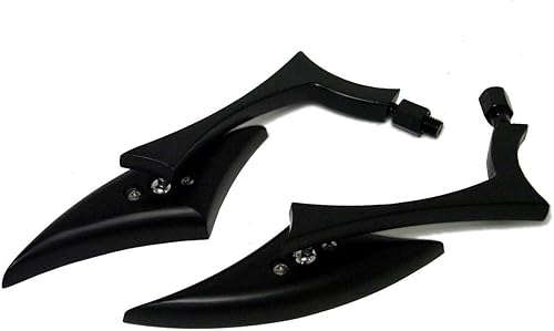 Miniatura 3 de Mini espejos de motocicleta de estilo lanza negro compatibles para Kawasaki Z900 2017