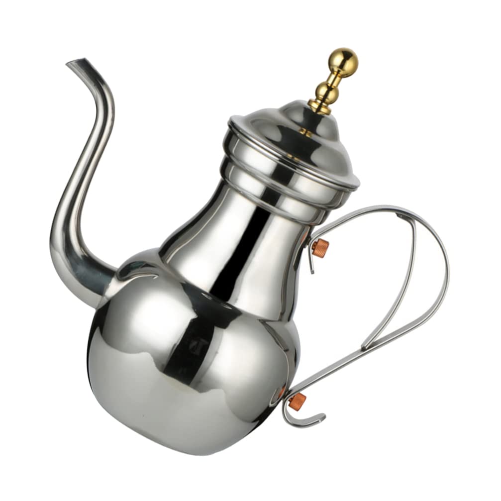 Arabski dzbanek do kawy Eid Mubarak Czajnik Cezve Dzbanek do kawy Mały czajnik do herbaty Wylewka Dzbanek do kawy Tureckie dzbanki do herbaty Czajnik aluminiowy Dzbanek typu „gęsia szyja” Metalowa s