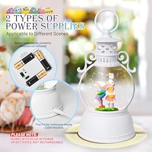 Eastersnowglobe94couplesbunnysnowlanternswith6hrtimerbatteryorusbpoweredeasterbunnyfigurinesnowglobeeasterdecorationsindooreastergiftswhitespringdecor Urban Country Home Decor Easter snow globe 94 couples bunny snow lanterns with 6hr timer battery or usb powered easter bunny figurine snowglobe easter decorations indoor easter gifts white spring decor urban country home decor