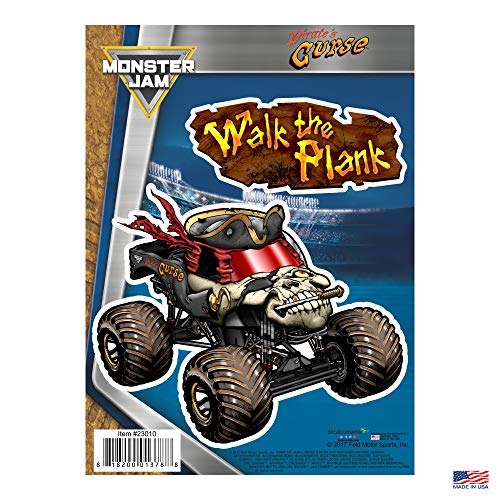 Decalcomania Monster Jam Pirate's Curse Monster Truck Decals - Set of 2 Vinyl Stickers Decalcomania Monster Jam Pirate's Curse Monster Truck Decals - Set of 2 Vinyl Stickers