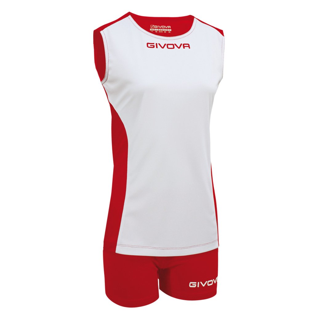 Givova KIT VOLLEY PIPER BIANCO/ROSSO Tg. L