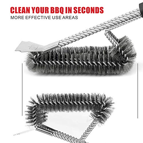 Grillers Grill Brush and Scraper. Best BBQ Cleaner. Perfect Tools for All Grill Types, Including Weber. Stainless Steel Wire Bristles and Stiff 18 Inch Handle. Ideal Barbecue Accessories - Thumbnail 5