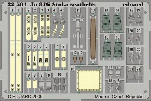 Eduard Accessories- Ju 87G Stuka - Cinturones de Seguridad para Hasegawa (32564) Cover