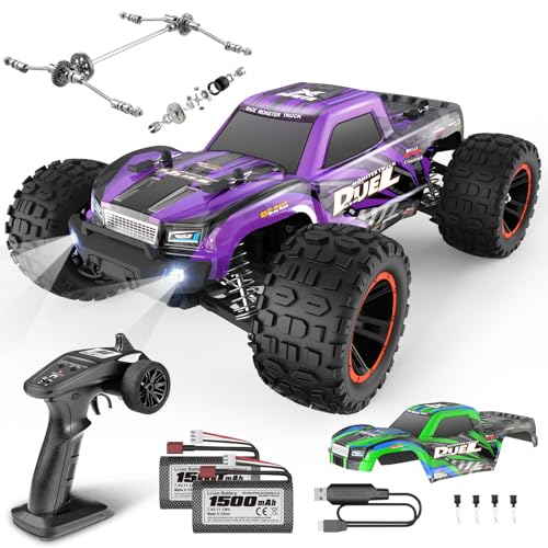 HAIBOXING Voiture Télécommandée Tout Terrain 1/14 39km/h Grande Vitesse 4WD 2.4GHz Monster Truck Avec 2 Batteries 40min+ Pour Buggy Jouet de Passe-Temps...
