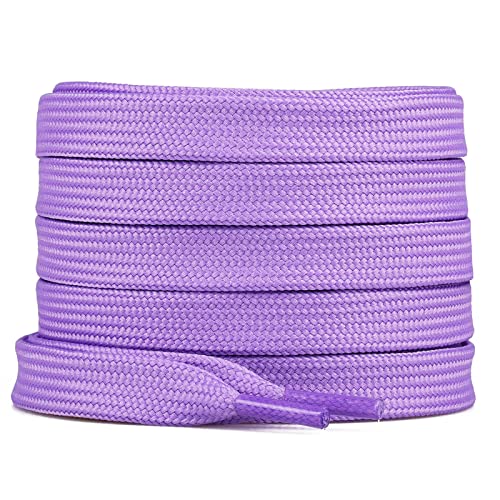 Image of Booyckiy 2 Pairs 2 /5 inch Flat Shoe Laces for Sneakers 31 Colors Shoelaces in 27 inch-72 inch