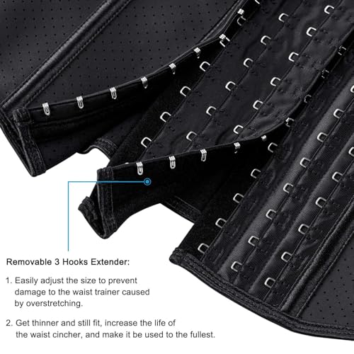 Image of ECOWALSON Waist Trainer for Women - 9 /25 Steel Bones & Additional Extender Cincher Corset for Hourglass body Shaper