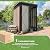 Greesum Outdoor Storage Shed 5 x 3 ft. Utility Tool Shed Metal Storage Garden Shed with Door & Lock for Patio Storage, Brown