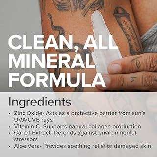 Mad Rabbit Defend Tattoo Sunscreen- SPF 30 100mL Tube- Mineral Sunscreen Lotion - Tattoo Fade Protection and Moisturizer, Anti-Aging Formula