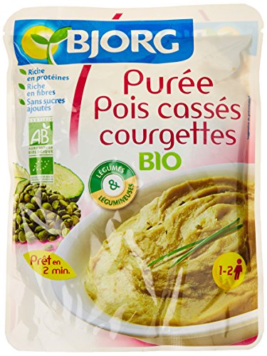  Bjorg Purée de Pois Cassés Courgettes Doy Pack...