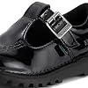 Kickers Infant Girl's Kick T Bar Black School Shoes