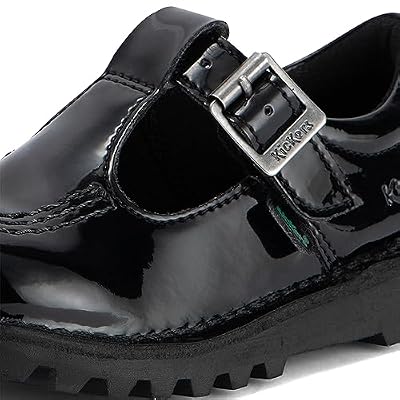 Kickers Infant Girl's Kick T Bar Black School Shoes