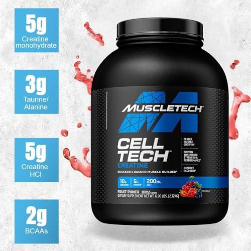 Muscletech MT-CE-270-03 Creatine Monohydrate Powder | Muscletech Cell-Tech Creatine Powder | Post Workout Recovery Drink | Muscle Builder thumb #3