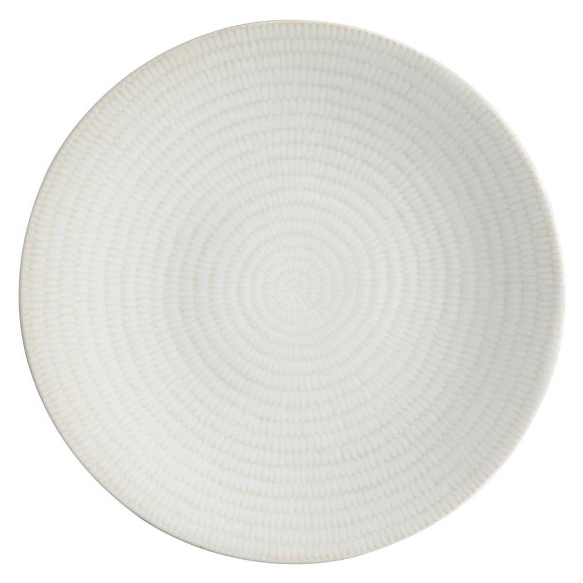 Secret de Gourmet - Lot de 6 Assiettes Plates Rice 27cm Blanc