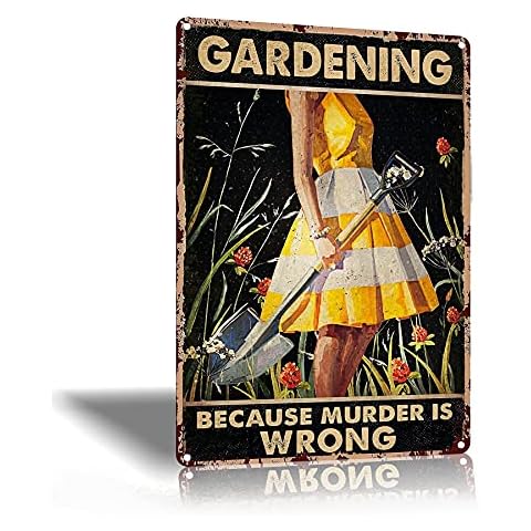 Vintage Metal Gardening Sign for Home Cover