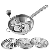 EINFACHE BEDIENUNG - Mit der leichtgängigen Kurbel für den manuellen Betrieb wird wenig Kraftaufwand benötigt und das Sieb lässt sich im Nachgang leicht reinigen!