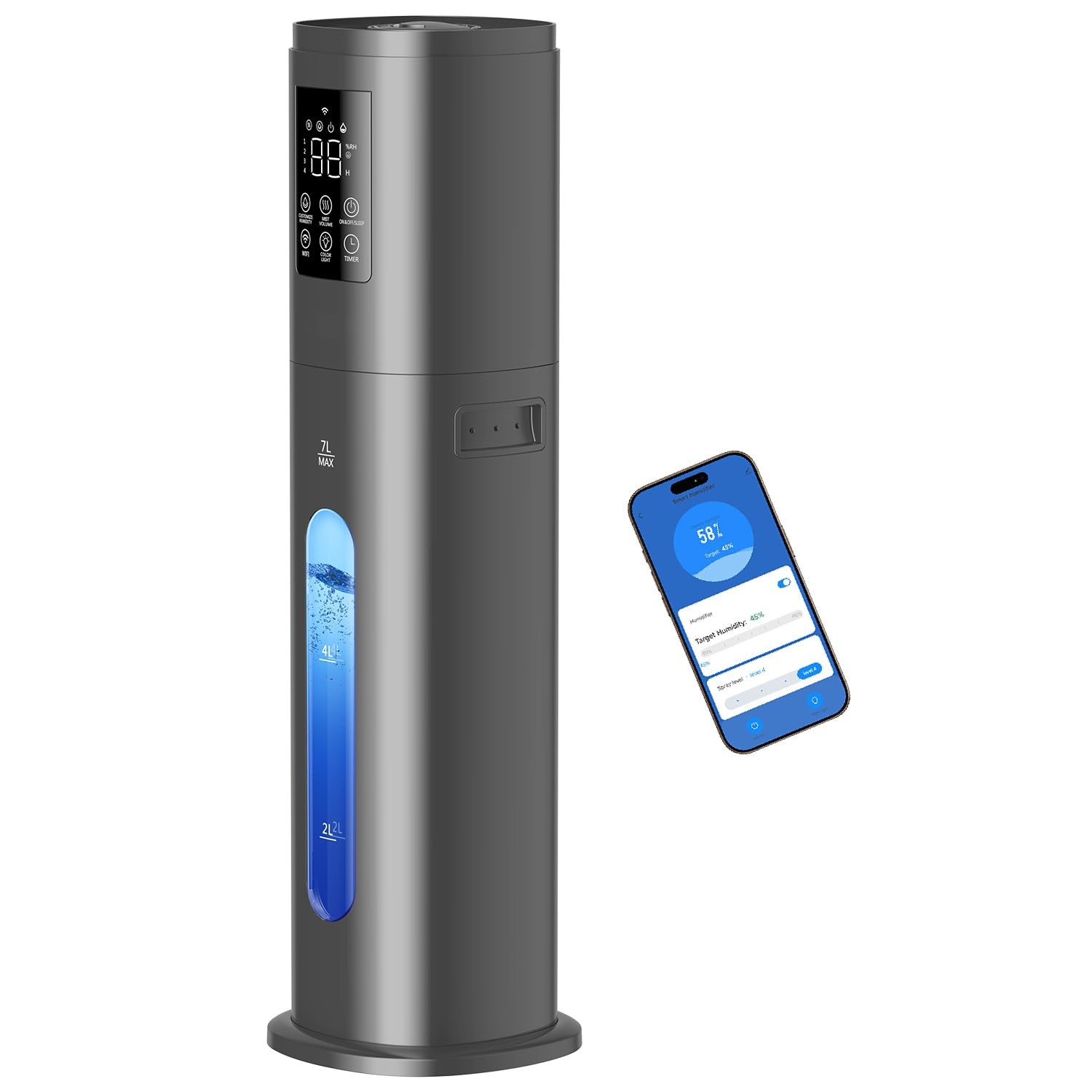 Humidifiers for Large Room Gray