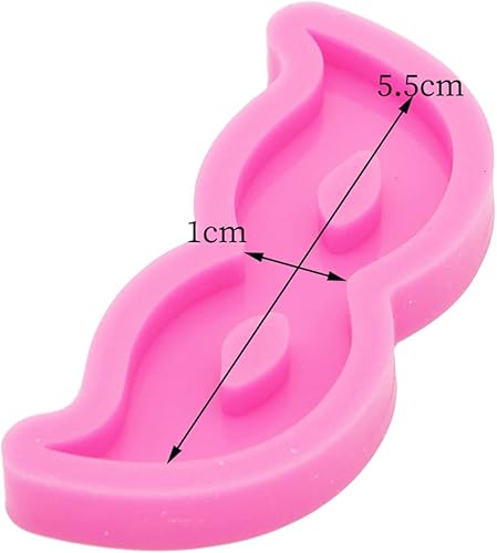 Miniatura 2 de Moldes de silicona con forma de mini máscara brillante, molde de carrete de insignia, molde de fundición de resina epoxi, moldes de enchufe para