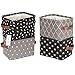 Hinwo 4L Mini Size Aufbewahrungsbox Korb zusammenklappbar Square Denim Stoff Aufbewahrungsbox Container mit PU Ledergriffen für Regale & Schreibtische, 4er Set, 7,9 x 6,3 x 5,5 Zoll, Schwarz