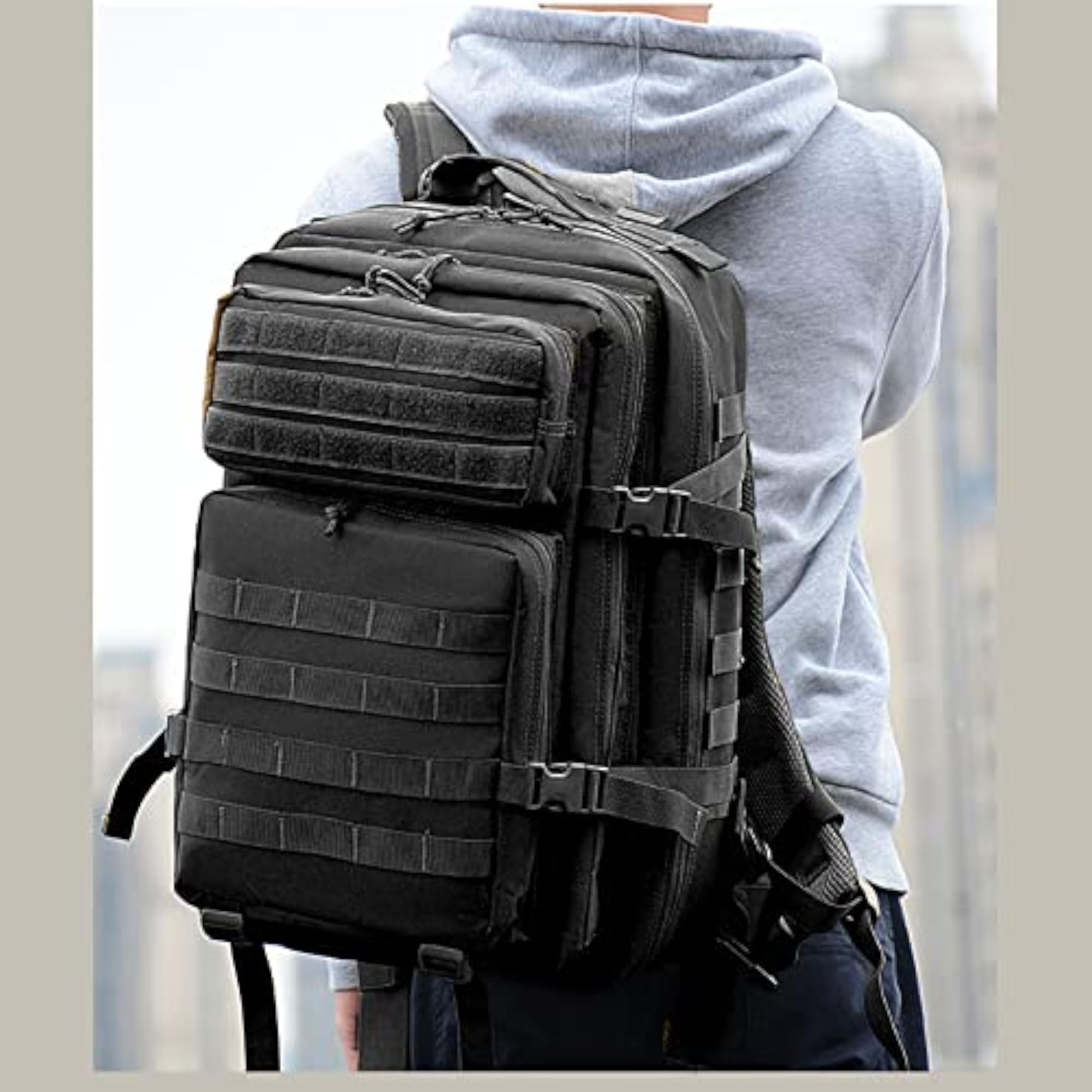 Waterproof Outdoor Traveling Backpack, Black